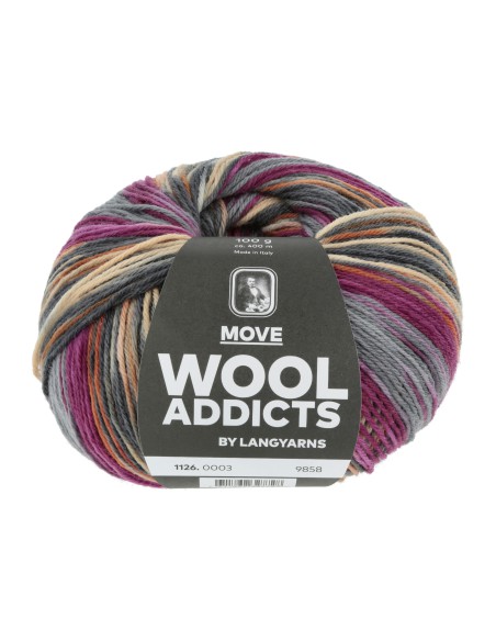 Wooladdicts Move van Lang Yarns heerlijk zacht sokkengaren van  merino| het Lemster Wolhus heeft ze op voorraad!