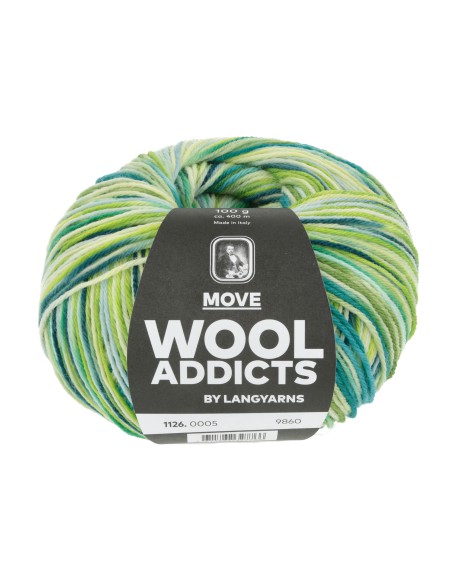 Wooladdicts Move van Lang Yarns heerlijk zacht sokkengaren van  merino| het Lemster Wolhus heeft ze op voorraad!
