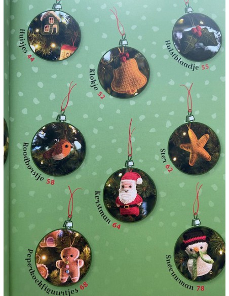 Het boek Christel Krukkert kersthangers haken, een must have voor de feestdagen|Het Lemster Wolhus heeft ze op voorraad