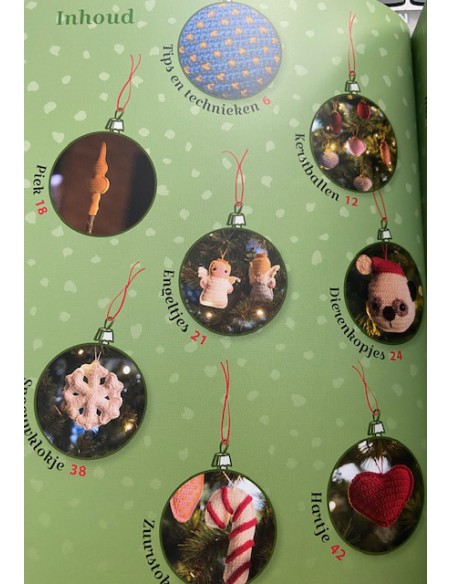 Het boek Christel Krukkert kersthangers haken, een must have voor de feestdagen|Het Lemster Wolhus heeft ze op voorraad