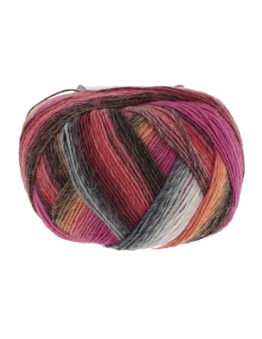Jawoll magic dégradé multicolor 0165 anjer, antraciet, zand is een traditionele sokken wol| het Lemster Wolhus heeft ze op voor