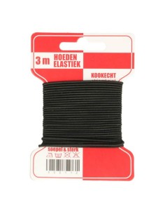 Hoedenelastiek zwart