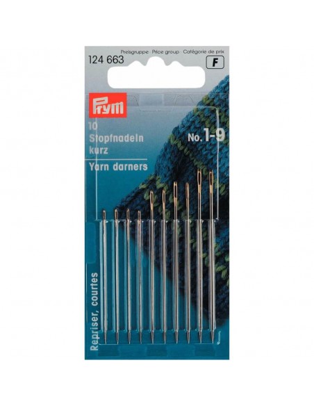 PRYM stopnaalden kort staal assorti  NR.1-9 zilver (124 663)
