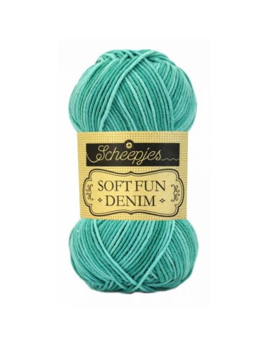 Softfun Denim, een katoen-acrylmix in gewichtsklasse DK|Het Lemster Wolhus heeft ze op voorraad