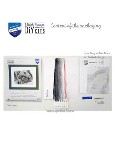 DIY borduurpakket schattige kitten (PN-0165499)