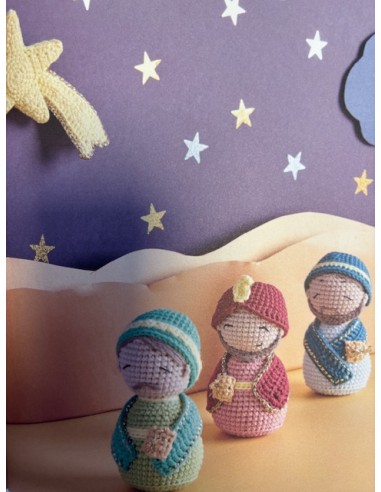 Ricorumi kerst krib om schattige figuurtjes te haken voor een kerststal