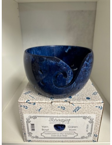 Yarn bowl gemarmerd donker blauw 78554