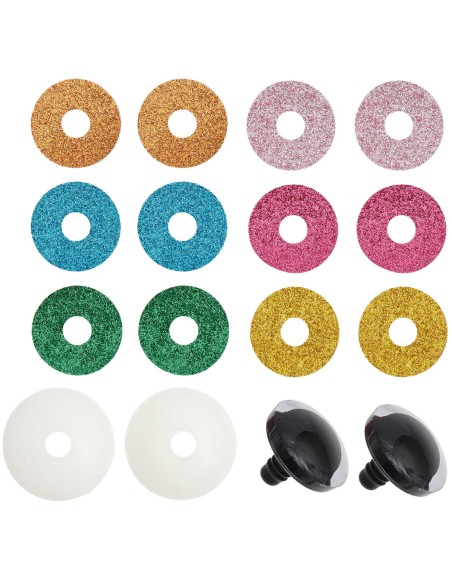 Veiligheidsoogjes 30 mm Glitter mix
