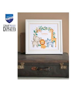 Borduurpakket geboortetegel Jungle dieren (PN-0197905)