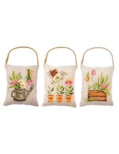 Borduurpakket deco kussentjes kit tuin (PN-0199352) 2