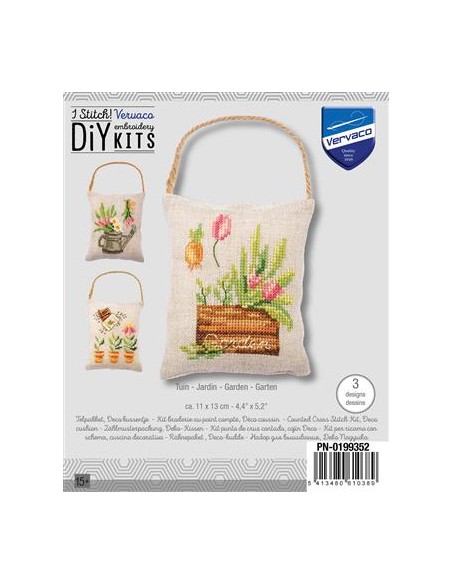 Borduurpakket deco kussentjes kit tuin (PN-0199352)