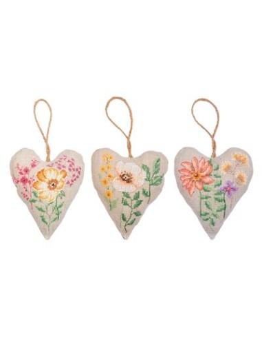 Deco kit hartje wilde bloemen set van 3 stuks (PN-0199613)