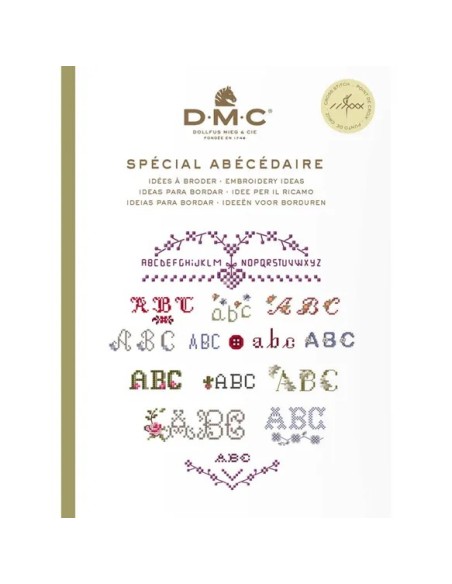 DMC mini borduurboekjes Alfabetten met verschillende stijlen belettering.