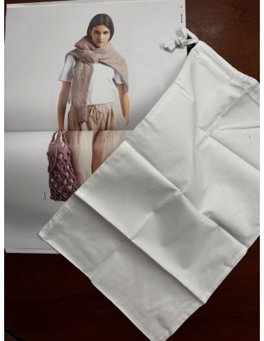 Katoenen binnentas 27x45 cm van gebleekt wit katoen