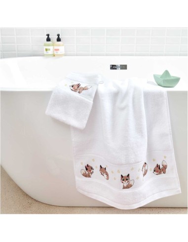 Gastendoek met Aida borduurrand wit