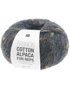 Fashion Cotton Alpaca Fun Neps 05  Marine Blauw