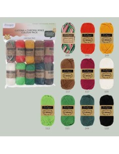 Scheepjes Colourpack Catona + Chroma minis Christmas Treat