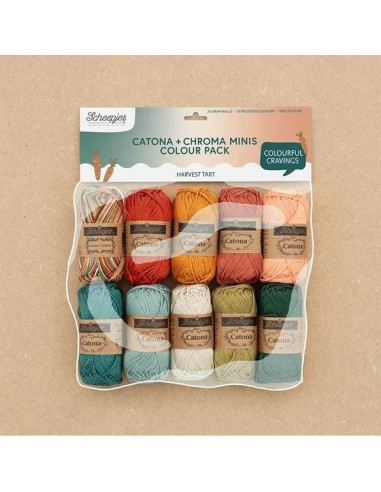 Scheepjes Colourpack Catona + Chroma minis Harvest Tart
