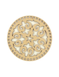 Berken Houten Mandala 17 cm Ø – 44 openingen van 7 mm