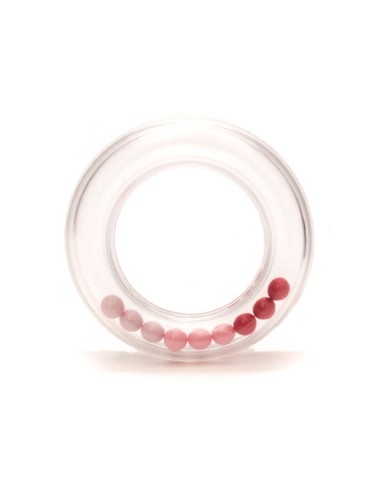 Durable bijtring rammelaar balletjes 63 mm Light Pink (kl.749)