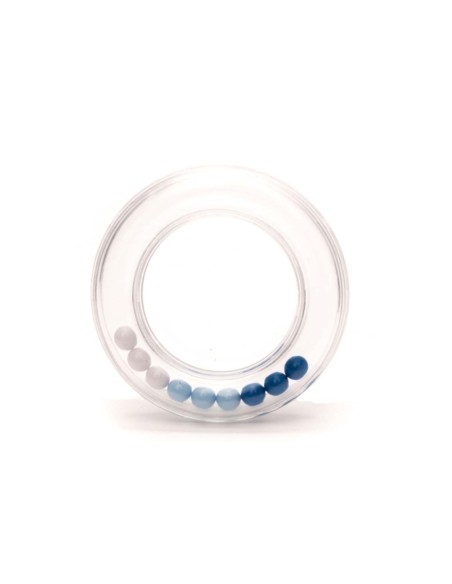 Durable bijtring rammelaar balletjes 63 mm Blue (215)