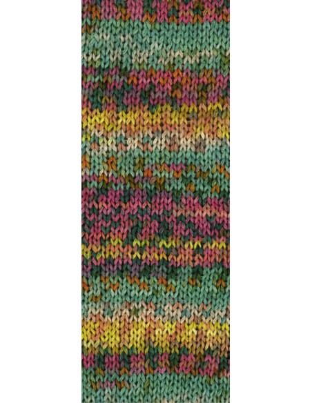 Gomitolo Selezione 3005 jade,oranje,donker groen, framboos,geel, grijs groen, licht grijs