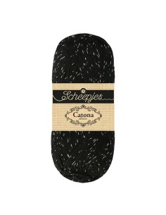 Scheepjes Catona shine 110 Jet Black Silver