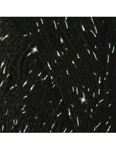 Scheepjes Catona shine 110 Jet Black Silver 2