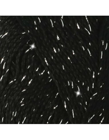 Scheepjes Catona shine 110 Jet Black Silver