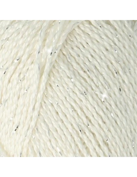 Scheepjes Catona shine 105 Birdal White Silver