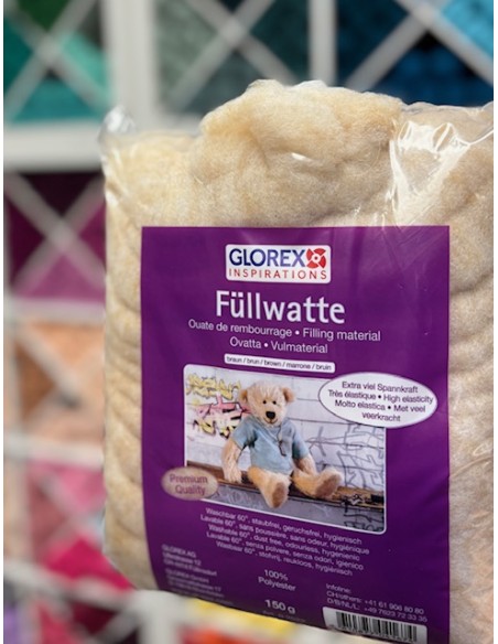 Lichtbruine knuffelvulling van 100% polyester. Ideaal voor donker haakwerk.