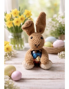 Compleet haakpakket paashaas met ruimte voor een kleine zoete verrassing