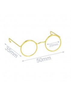 Goudkleurig brilletje van 5cm