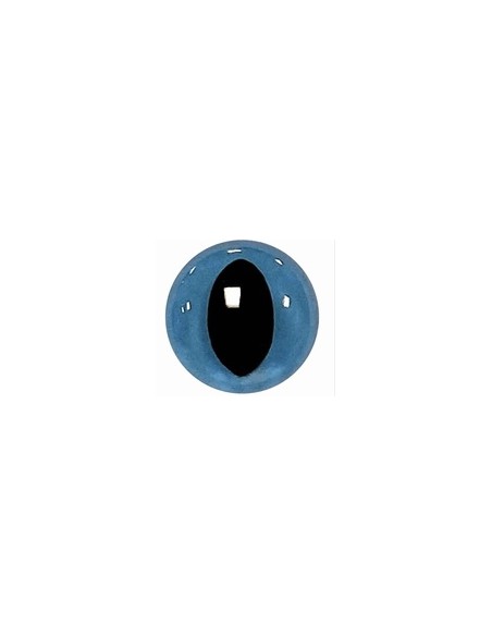 Poezenoogjes blauw 12 mm per paar (2 stuks)