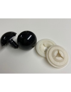 Veiligheidsoogjes 28 mm zwart per paar (2 Stuks)