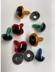 Veiligheidsoogjes 15mm per paar (2 stuks)