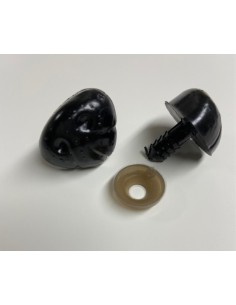 Veiligheidsdierenneus 23-18 mm zwart per stuk