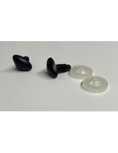 Veiligheidsdierenneusje 12-8 mm zwart mat