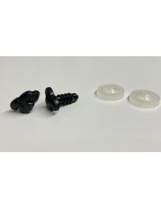 Veiligheidsdierenneusje 6 mm zwart per stuk