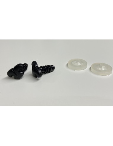 Veiligheidsdierenneusje 6 mm zwart per stuk