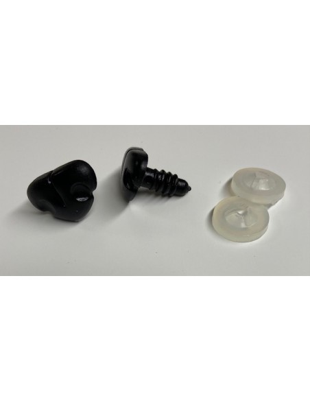 Veiligheidsdierenneusje 18-12 mm zwart per stuk
