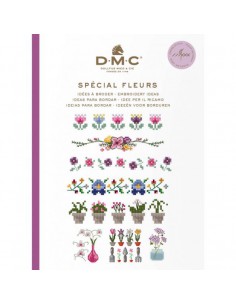 DMC boek ideeën om te borduren bloemen
