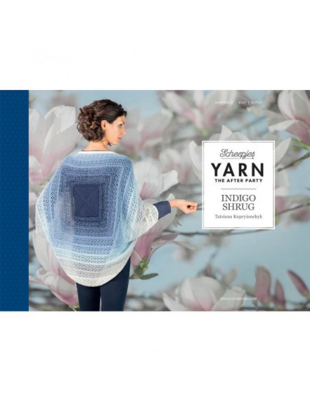 Scheepjes yarn after party 27 indigo shrug