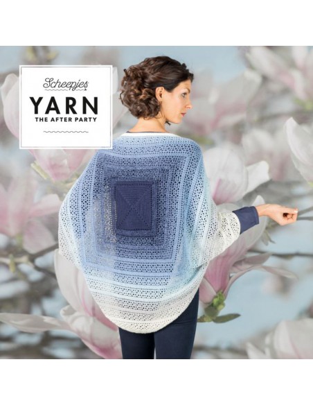 Scheepjes yarn after party 27 indigo shrug