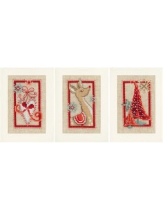 borduurpakket wenskaarten kerst| Het Lemsterwolhus heeft ze op voorraad!
