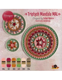 Haakpakket triptisch Mandala Mal forresst fern|het Lemster Wolhus heeft ze op voorraad!