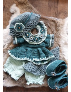 Kledingset  fleury blauw-groen|Het Lemsterwolhus heeft ze op voorraad