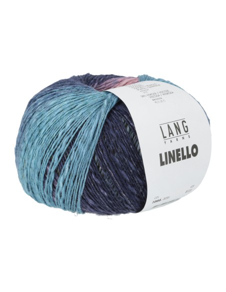 Lang Yarns Linello 56 blauw paars, geel groen, roze (seaside)| het Lemster Wolhús heeft ze op voorraad!