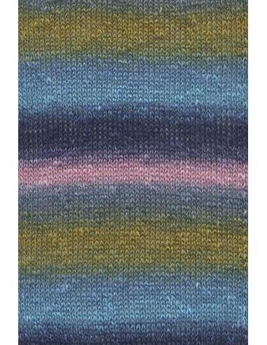 Lang Yarns Linello 56 blauw paars, geel groen, roze (seaside)| het Lemster Wolhús heeft ze op voorraad!