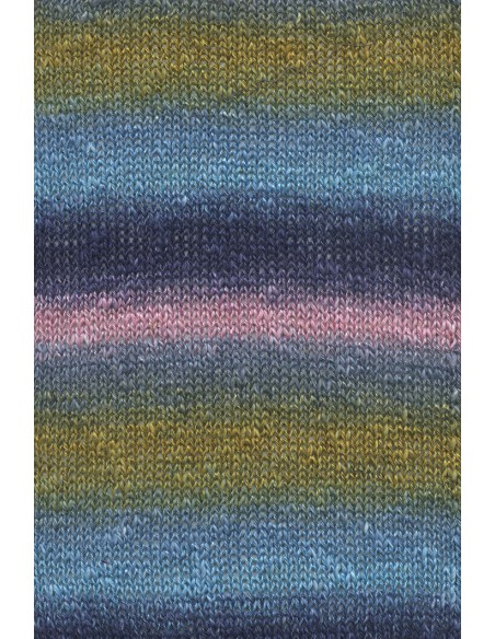 Lang Yarns Linello 56 blauw paars, geel groen, roze (seaside)| het Lemster Wolhús heeft ze op voorraad!